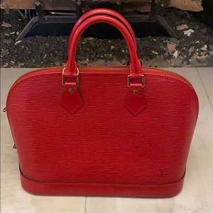 Louis Vuitton Alma PM Epi Red bag